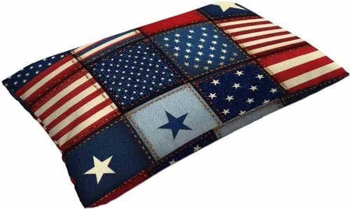 Vista 3 de Mugod Funda de cojín con diseño de bandera estadounidense a rayas y estrellas, funda de almohada para cama, sofá, oficina, decoración de 20 x 30