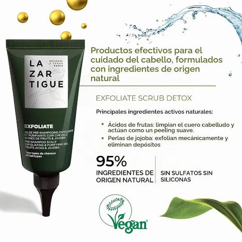Vista 4 de Lazartigue - Tratamiento exfoliante para el cuero cabelludo, elimina