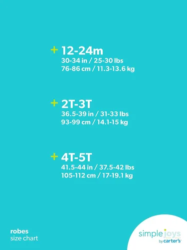 Vista 3 de Simple Joys by Carter's Bata con capucha para niños pequeños y niñas