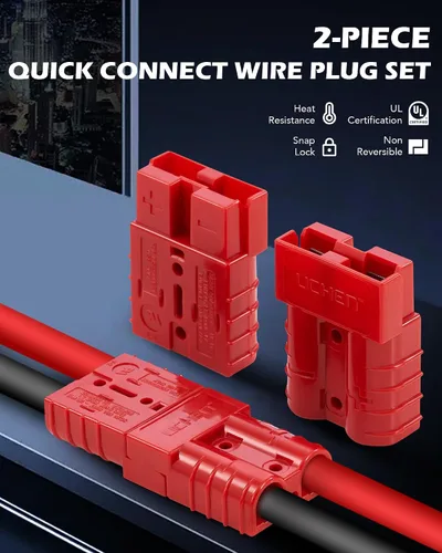 Vista 4 de Orion Motor Tech arnés con cable de conexión / desconexión rápida calibre 6-8 para cabestrante de remolque CC de 12-36V, 50A