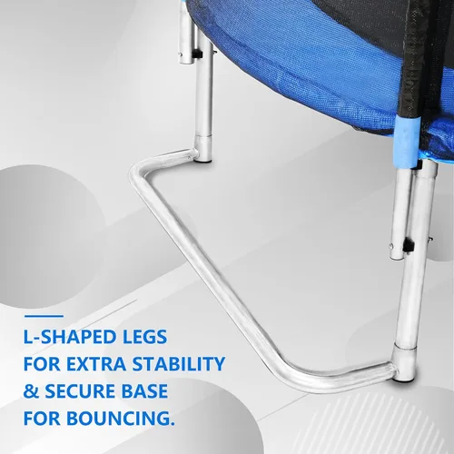 Vista 2 de SkyBound Trampolín para exteriores de 6 pies, 12 pies y 14 pies con recinto de red, trampolines recreativos para niños y adultos, patas
