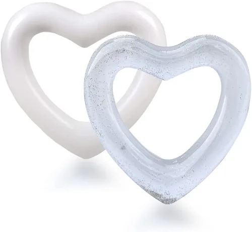 Vista 10 de Flotador inflable de corazón para piscina, anillos de natación de amor dulce flotante, tubo para verano, diversión en el agua, juguetes de fiesta