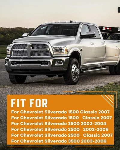 Vista 3 de cciyu Marcador de cubierta transparente para techo de cabina + cable T10-5-5050-SMD verde para Chevy Silverado 1500 2002 2004-2005 para Chevy
