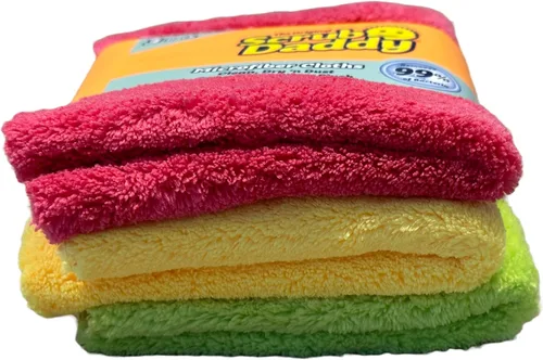 Vista 2 de Scrub Daddy Paquete de 3 paños de microfibra
