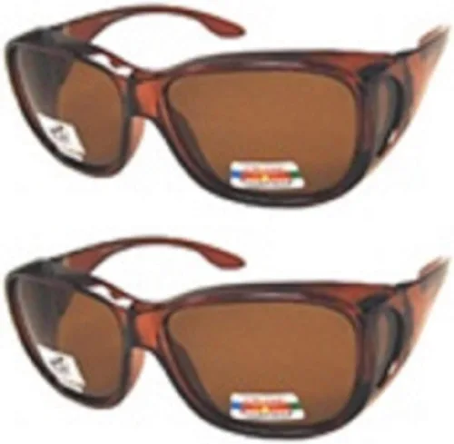 Vista 7 de Gafas de sol polarizadas grandes para hombres y mujeres 2 negro