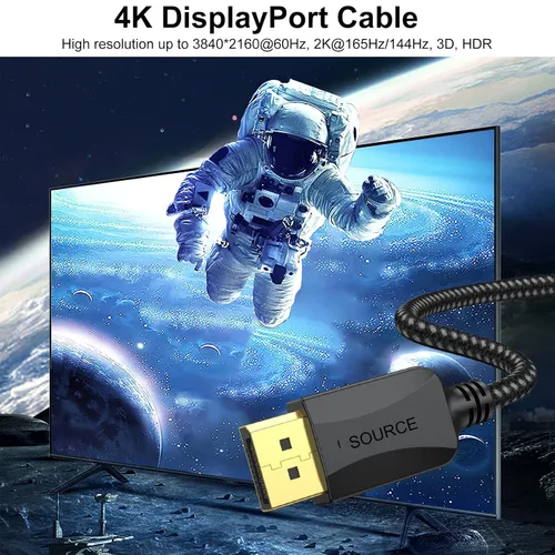 Vista 4 de Cable DisplayPort a DisplayPort de 1.5 pies, paquete de 2, 4K