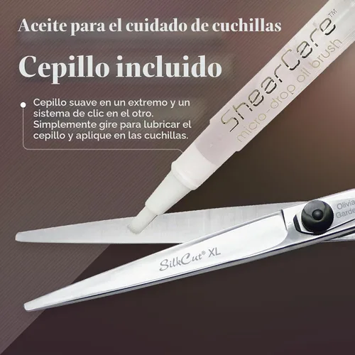 Vista 5 de Olivia Garden SilkCut - Cizalla profesional para peluquería y estuche más fino