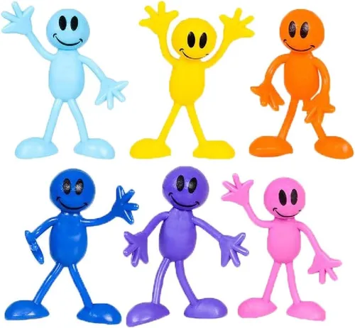 Vista 9 de Zugar Land Juguetes de alienígena verde flexible de 3.75 pulgadas (paquete de 12) figuras de goma flexibles sensoriales para aliviar el estrés. Gran