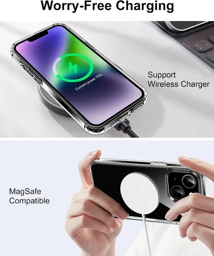 Vista 48 de HOOMIL Funda para iPhone 7 Plus/iPhone 8 Plus de 5.5 Pulgadas, sin amarillamiento, protección contra caídas, cubierta trasera dura transparente