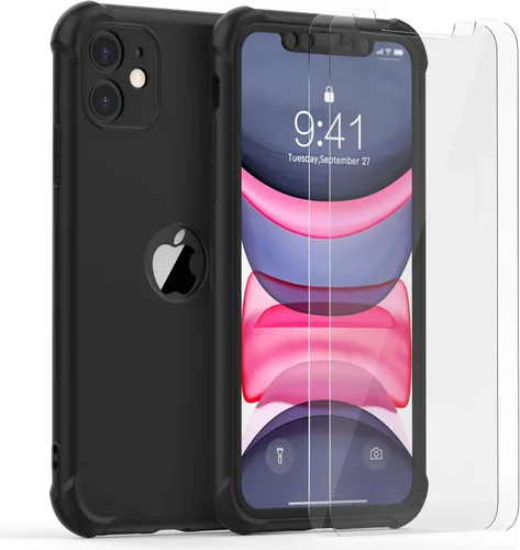 Vista 2 de ORETECH Funda para iPhone 11, con [2 protectores de pantalla de vidrio templado] [prueba de caídas de grado militar de 10 pies]