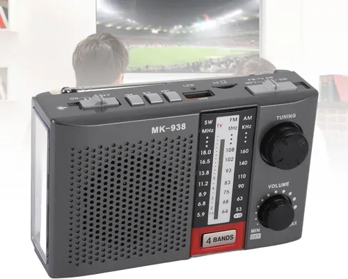 Vista 6 de Radio portátil AM FM para personas mayores, estéreo AM FM SW bandas completas Radio vintage con antena, perilla de sintonización grande, linterna