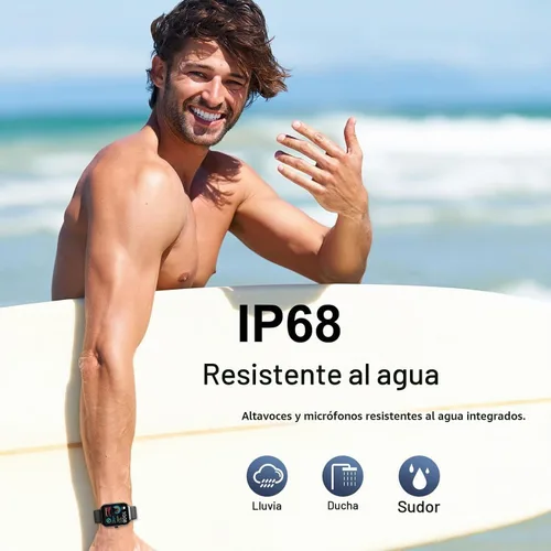 Vista 8 de Harper Reloj inteligente para hombres y mujeres, dos correas (silicona + malla) 2.01 pulgadas, HD, reloj inteligente inteligente Bluetooth + control
