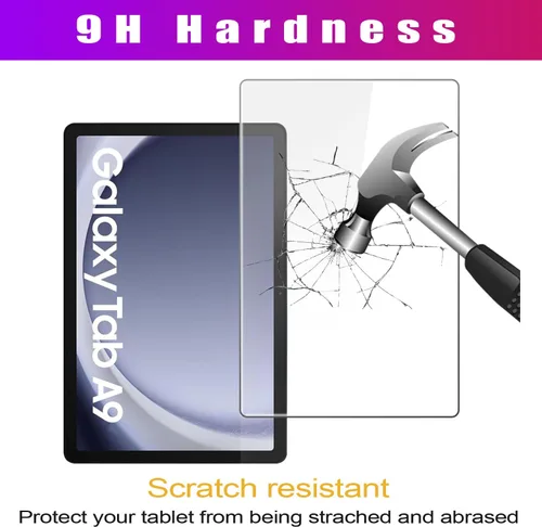 Vista 4 de Paquete de 2 protectores de pantalla para Galaxy Tab A11/A9 de 8.7 pulgadas 2025/2023, protector de película de vidrio templado para tableta Samsung
