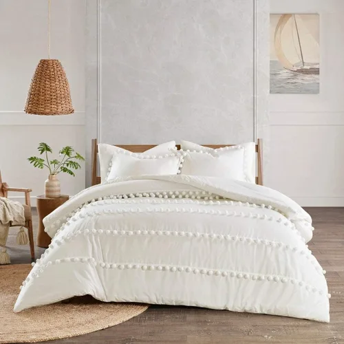 Vista 38 de Edredón hippie puro con borlas para dormitorio, manta bohemia con flecos indios, funda de edredón de algodón para mujer con fundas de almohada