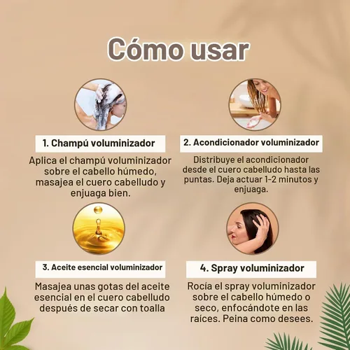 Vista 6 de Herbishh Champú y acondicionador espesante Vitalizador capilar Aceite de esencia para el crecimiento del cabello Previene la pérdida
