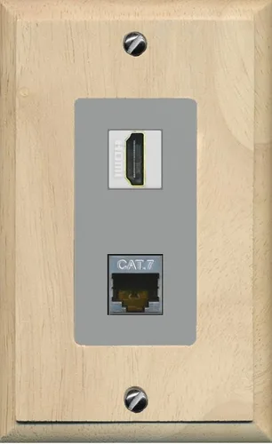 Vista 10 de RiteAV Placa de pared HDMI y Cat7 - 1 cuadrilla [negro/marfil]