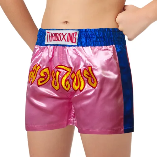 Vista 4 de SIAMKICK Pantalones cortos Muay Thai para niños (4 años - 12 años) boxeo Kickboxing MMA entrenamiento para niños y niñas
