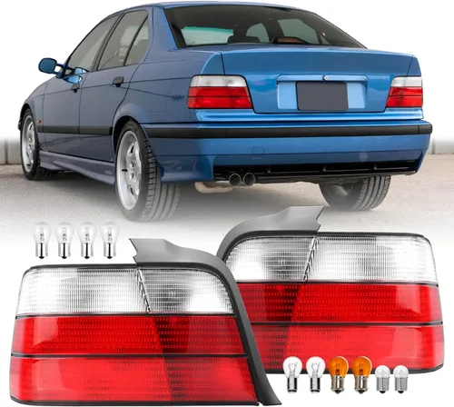 Vista 12 de DEPO E36 4D Luces de Rincón - Juego de Luces de Señal de Giro de Rincón Euro Compatible con BMW E36 1992-1998 de 4 Puertas Sedán incluyendo M3
