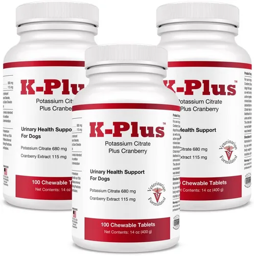 Vista 14 de K-Plus Citrato de Potasio Plus Suplemento de Arándano para Perros - Remedio para UTI Tabletas Masticables - Apoya la Salud de la Vejiga - Para Todas