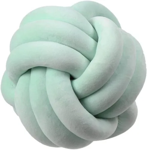 Vista 21 de Almohada de nudo de bola redonda, cojines de almohada de felpa para decoración de habitación de niños, juguete calmante para aliviar el estrés Rosa