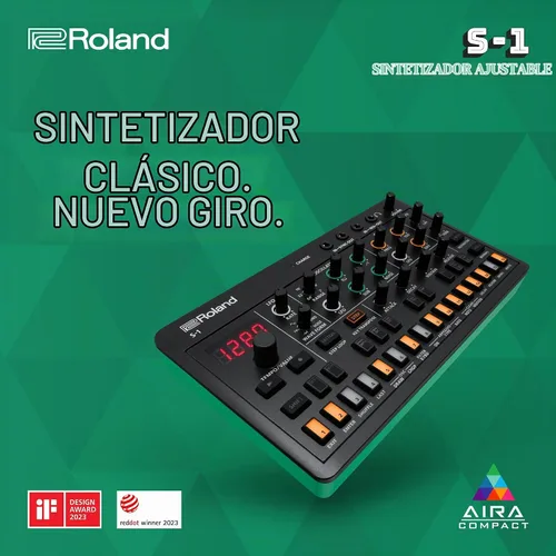 Vista 2 de Roland AIRA Compact S-1 Tweak Synth Micro polisintetizador ultraportátil con herramientas avanzadas Control de sonido D-Motion
