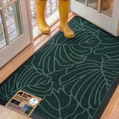 Vista 98 de Gorilla Grip - Tapete WeatherMax todo terreno 100% impermeable, caucho natural, resistente a manchas y decoloración, interior y exterior, fácil
