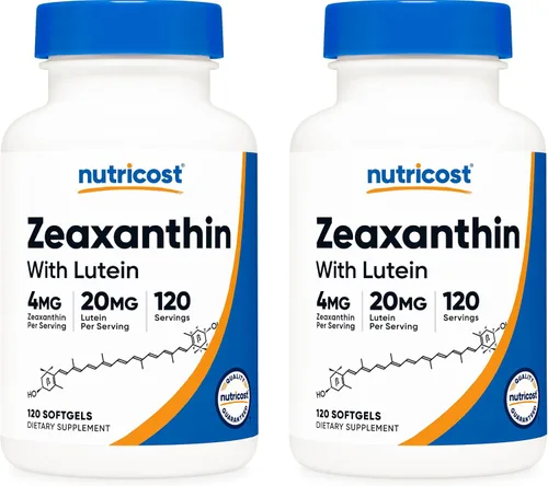 Vista 6 de Nutricost Zeaxantina con Luteína 20mg, 120 cápsulas blandas - Potente, sin OGM, sin gluten