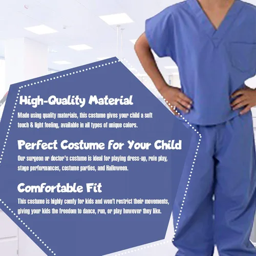 Vista 8 de M&M SCRUBS Super Soft Children Scrub Set Kids Dress up
