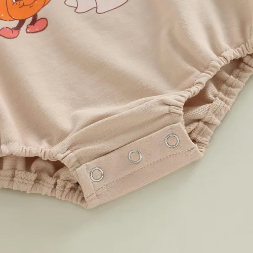 Vista 5 de Sudadera de calabaza para bebé, niña, niño, Halloween, sudadera de gran tamaño, mameluco de burbujas, suéter