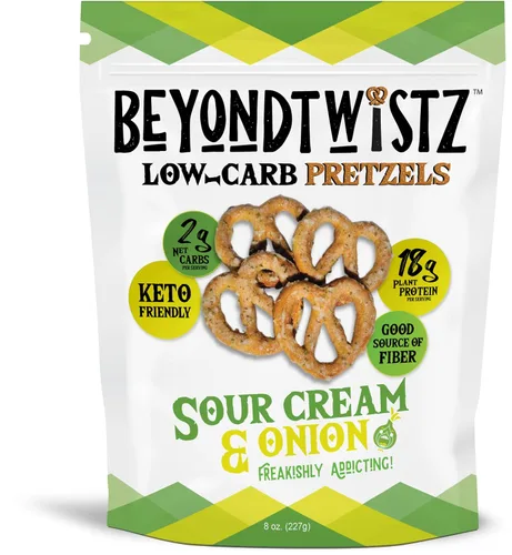 Vista 10 de BeyondTwistz Pretzels Bajos en Carbohidratos, Cheezy Street, Amigables con Keto, 2g de Carbohidratos Netos, 18g de Proteína, Enriquecidas con Fibra