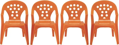 Vista 3 de Baby Lulu Sillas ligeras apilables para jugar, estudiar o cenar para niños, fabricadas en Italia, 4 sillas, colores brillantes, color azul bebé