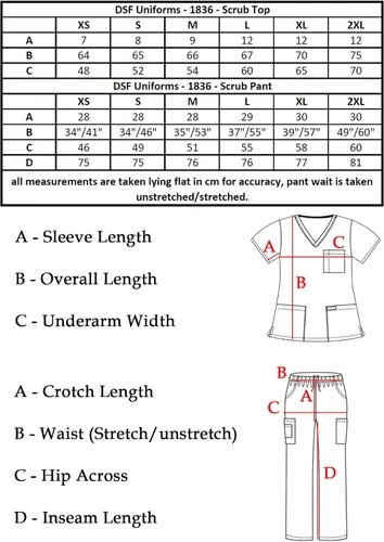 Vista 2 de DSF Medical Uniform Scrub Set Top y Cargo Pants 1836 Unisex Estilo Clásico