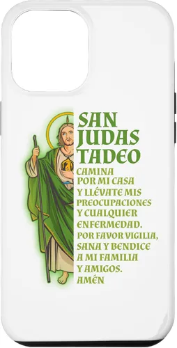 Vista 26 de Funda para iPhone 16 San Judas Tadeo con Oración