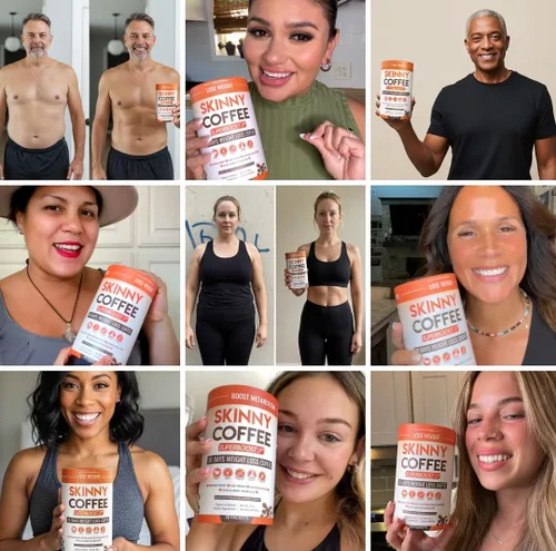 Vista 5 de Skinny Coffee Super Boost - Café para perder peso, quemador de grasa del vientre para mujeres y hombres, keto vegano sin azúcar, reduce