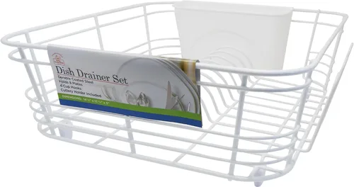 Vista 8 de Better Houseware - Escurridor de platos expandible - Escurridor de platos de acero inoxidable que ahorra espacio para encimera de cocina con bandeja