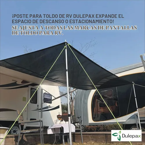 Vista 5 de Dulepax Barras de Sombra para Toldo de RV. Juego de Dos, Varillas de Aluminio Ajustables para Pantalla de Sombra de Toldo de RV. Expande el Espacio