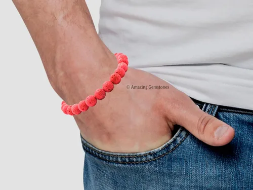 Vista 570 de Amazing Gemstone Crystal Bracelet for Women Men's Gifts - Protection Healing Crystal Bracelet - 8mm Gemstone Beaded Stretchable Bracelet Pulseras