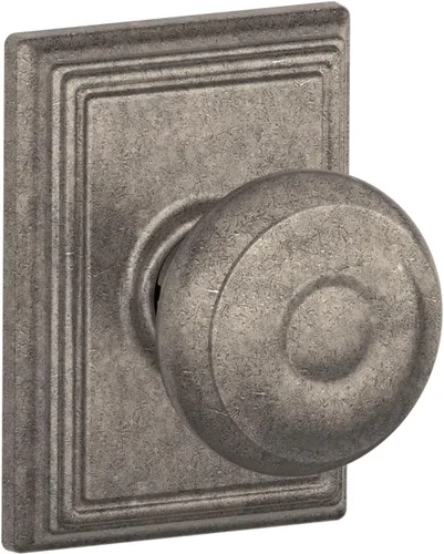 Vista 64 de SCHLAGE F10 GEO 716 Pomo de Puerta Georgiano, Cerradura de Paso para Pasillo y Armario, Bronce Envejecido (Paquete de 4)