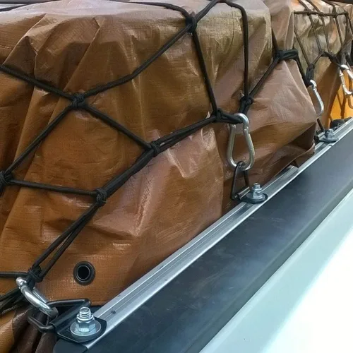 Vista 8 de Anclajes de amarre para caja de camión resistente, anillos de enganche para remolques, perno de carga en anillo en V, accesorios de riel