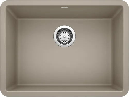 Vista 7 de BLANCO 522258 Precis - Fregadero de 24 pulgadas, color antracita, 23.44 pulgadas de largo x 17.75 pulgadas de ancho para gabinete de 27 pulgadas