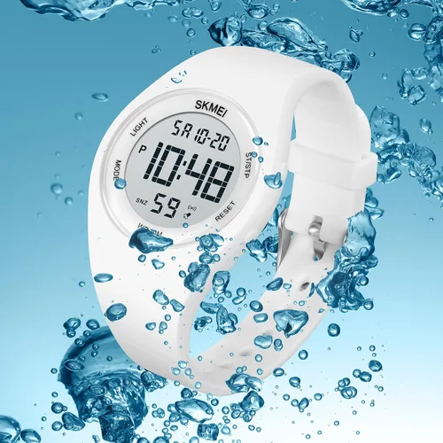Vista 3 de FANMIS Moda mujeres hombres reloj deportivo digital estudiante electrónico al aire libre reloj deportivo militar multifunción luminoso impermeable