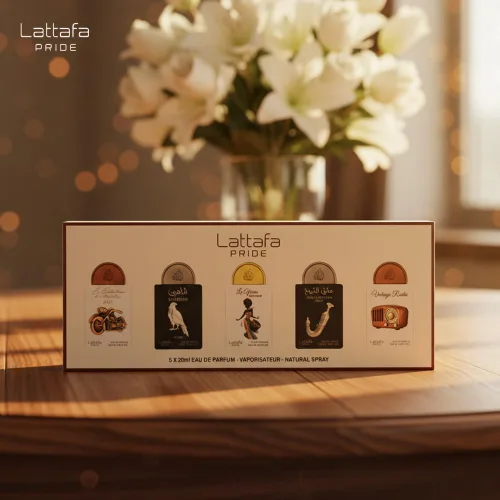 Vista 6 de Lattafa Giftset Collection Eau De Parfum Almizcle, Ámbar, Amaderado, Afrutado Fragancia de Perfume de Larga Duración