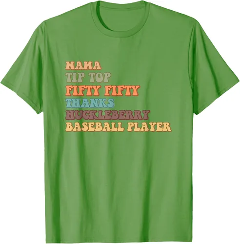 Vista 14 de Mama Tip-Top Fifty Fifty Thanks Huckleberry - Camiseta de béisbol, Negro