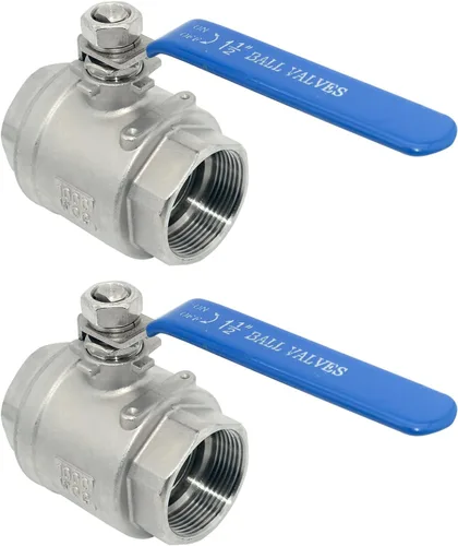 Vista 8 de DAN SPEED 1" NPT Hembra SS 316 Válvula de Bola de Puerto Completo de Acero Inoxidable con Mango de Vinilo WOG1000