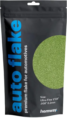 Vista 46 de Hemway Purpurina metálica automotriz MICROFINE 1/256" .004" 0.1mm 100 micras, aditivo de pintura en escamas metálicas 100 g para uso con pintura