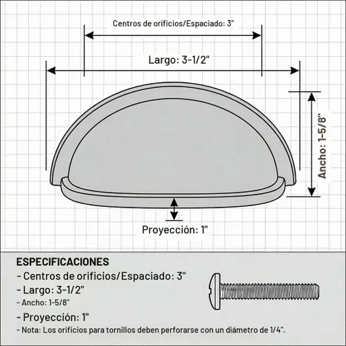 Vista 4 de Cosmas Paquete de 10 tiradores de copa de latón envejecido cepillado