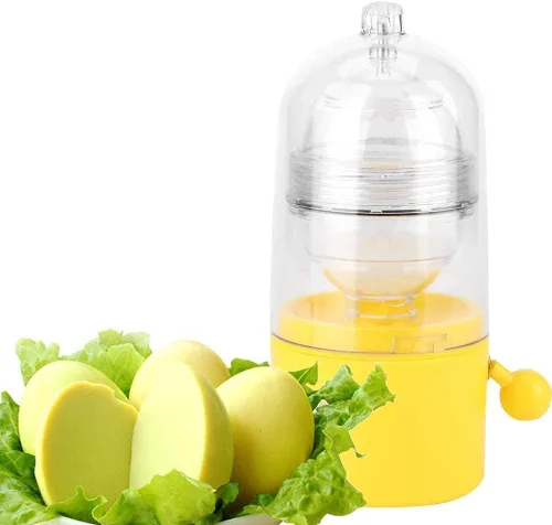 Vista 7 de Mezclador de huevos de silicona batidor de mano para hacer huevos dorados con cuerda de tirar huevos, herramienta de cocina, mezclador de utensilios