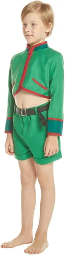 Vista 2 de Gosbeliy Kids Anime Cosplay Costume Halloween Green Uniforms Full Set with Belt