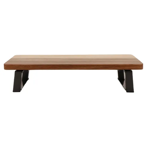Vista 9 de G.E.T RISER-6-UR - Elevador de monitor de madera con patas plegables, elevación de 6 pulgadas, rústico urbano