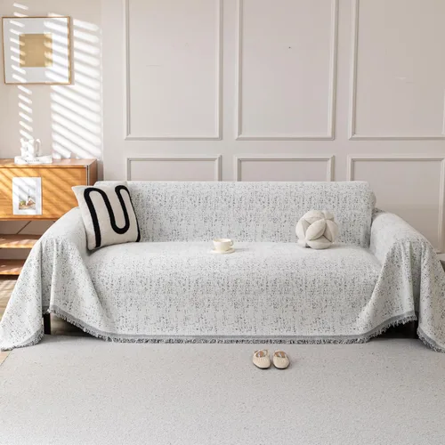 Vista 20 de Fundas Boho para Sofá de 2 Cojines, Funda Deslizable de Chenille para Sofá para Mascotas Lavable, Funda de Loveseat Seccional en Forma de L Manta